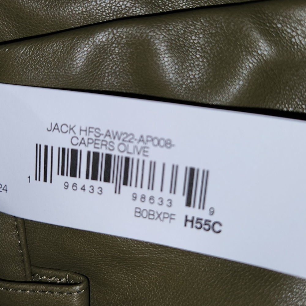 The Drop Faux Leather Pants Olive Green Capers Olive Women's Size 24 - Picture 4 of 10